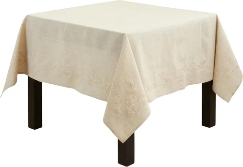 Miniatura 9 de SARO LIFESTYLE 001.N1420B - Mantel individual bordado en remolino, 001.N1420B, 14 x 20 pulgadas, natural