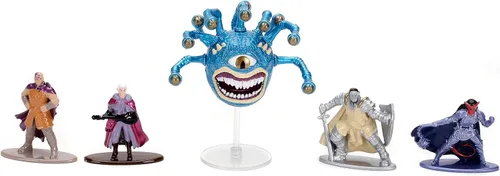 Jada Dungeons & Dragons - Figuras coleccionables de metal fundido a presión de 1.65 pulgadas, paquete de 5, Wave 1, juguetes para niños y adultos