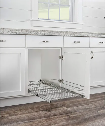 Miniatura 6 de Rev-A-Shelf Estante extraíble y organizador de cajones para armario de cocina, cesta deslizable de almacenamiento de despensa en múltiples tamaños