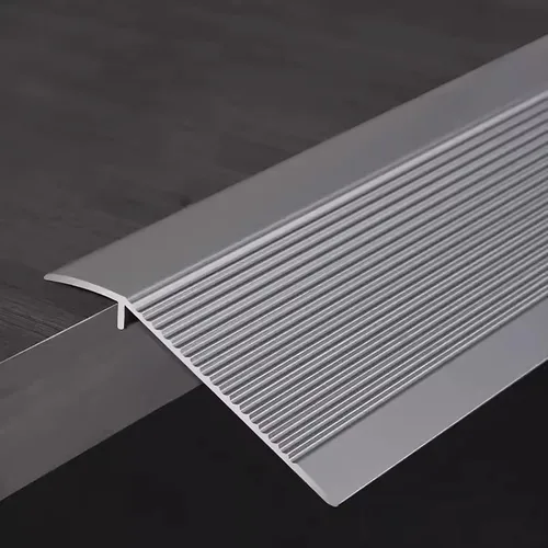 Miniatura 10 de MPOWRX Tira de transición de piso de metal a pisos de madera, tiras de unión antideslizantes para cubrir huecos de umbral, tira de borde de alfombra