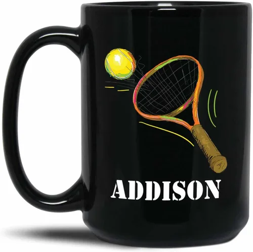 Miniatura 30 de Taza de café de fútbol personalizada con nombre, regalos para hombres, mujeres, amantes del fútbol, taza de cerámica negra personalizada de 11 onzas