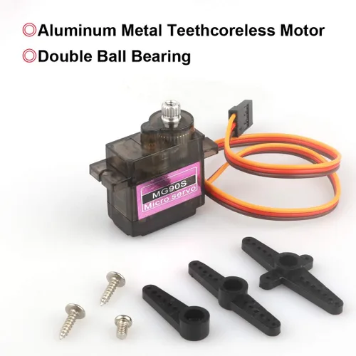 Miniatura 8 de 8 unids MG90S 9G Micro Servo Metal Gear Adecuado para Control Remoto Helicóptero Avión Modelo RC Robot Brazo/Mano Control con Cable