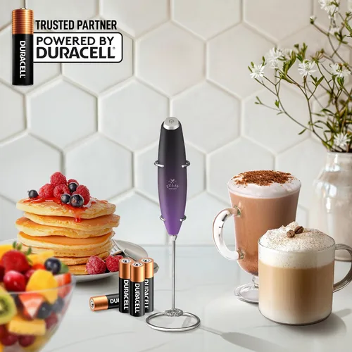 Miniatura 312 de Zulay Milk Boss Espumador de leche potente manual, hace espuma para latte, batidor para mezclar bebidas, café, miniespumador para capuchino, frappé