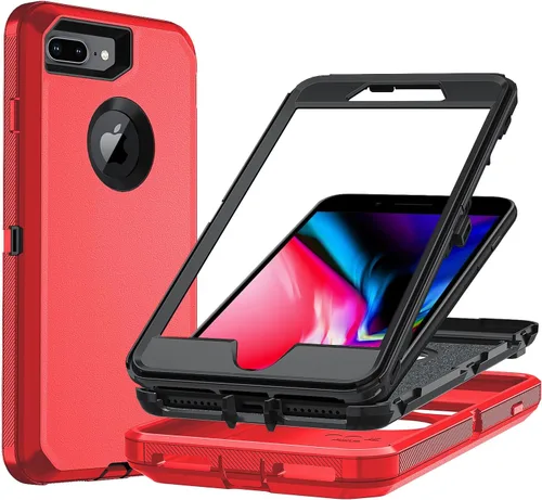 Miniatura 28 de Funda para iPhone X/i Phone Xs, 3 capas duradera funda de teléfono resistente protección para teléfono, a prueba de golpes a prueba de caídas a Negro