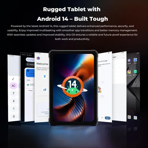 Miniatura 8 de HOTWAV R9 Plus Tableta Rugosa, Tableta Impermeable de 11 Pulgadas 2K FHD+ 24GB + 512GB/TF 2TB Android 14, Batería de 20080mAh, 64MP+16MP, Octa-Core
