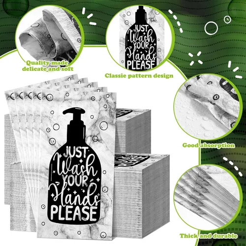 Miniatura 6 de Yexiya 200 toallas de papel desechables para invitados, toallas de mano desechables para baño, servilletas decorativas de baño para tocador, boda