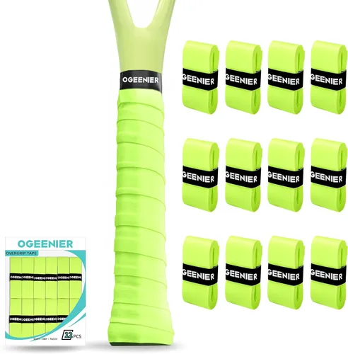Miniatura 20 de OGEENIER Tennis Racket Grip Tape, 3, 6, 12 Pack Tennis Overgrip Tape, Absorbent and Anti-Slip, Precut Soft Racquet Wrap Grips Tape for Pickleball