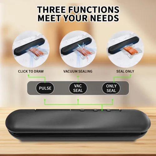 Miniatura 2 de Sellador al vacío portátil inalámbrico para alimentos, incluye 20 bolsas y cortador integrado, mantiene los alimentos frescos para cocina