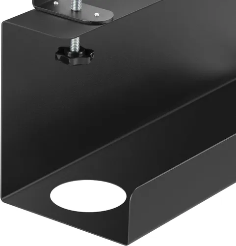 Miniatura 6 de ZhiYo Bandeja de acero para organizar cables de 15.8 pulgadas debajo del escritorio, bandeja de cables XL con abrazadera debajo de la mesa