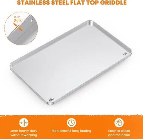 Miniatura 3 de Stanbroil Plancha plana para Cuisinart CGG-0036 parrilla de gas de 4 quemadores de 36 pulgadas, parte superior de repuesto de parrilla de acero