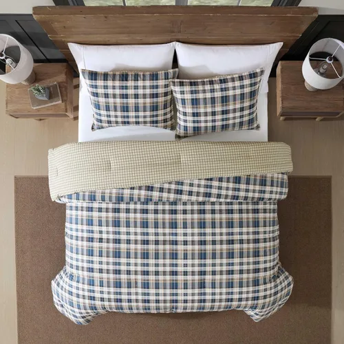 Miniatura 4 de Eddie Bauer - Juego de edredón tamaño Queen, ropa de cama reversible de algodón con fundas a juego, decoración del hogar para todas las estaciones