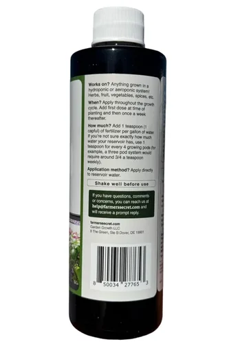 Miniatura 2 de Farmer's Secret Fertilizante hidropónico Booster - Fórmula súper concentrada 4-11-8 - Uso con cualquier sistema hidropónico o aeropónico - Ideal