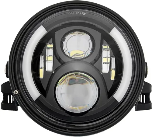 SKTYANTS 7 "7 pulgadas redondo LED motocicleta faro montaje con 7 pulgadas vivienda cubo DRL luces de señal de giro para faros de motocicleta