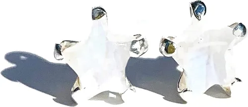 Miniatura 15 de Aretes de estrella de piedras preciosas naturales para mujeres y hombres, lapislázuli, ónix, piedra lunar, labradorita, turmalina negra, hechos a