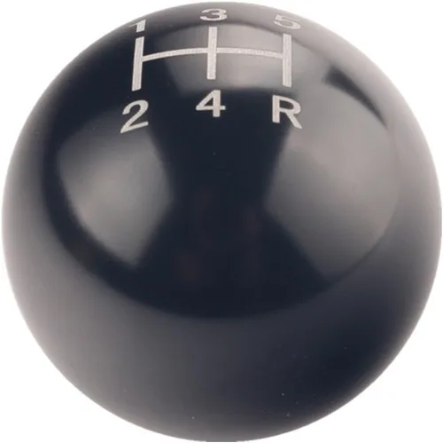 Dewhel JDM Cabeza redonda para palanca de cambios de 5 velocidad tracción manual, pomo de palanca atornillable M10 x 1,5 en para Honda Acura, Negro