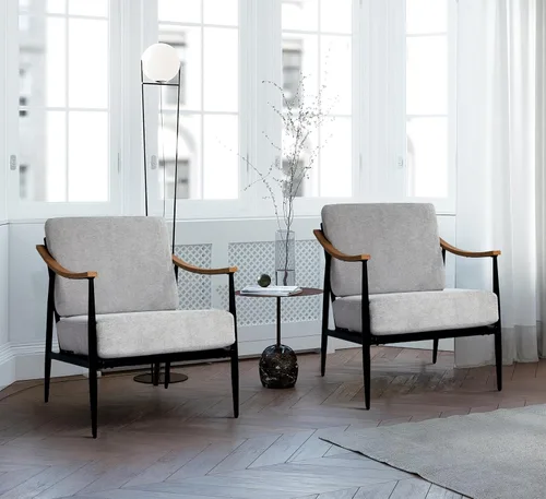 Miniatura 8 de RNKSFX Silla decorativa moderna para sala de estar, dormitorio, sillón de mediados de siglo, silla tapizada para oficina, cómoda silla de espera