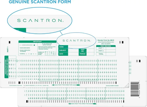 Miniatura 3 de Hoja de respuestas oficial de la marca Scantron 882-E. (paquete de 25)