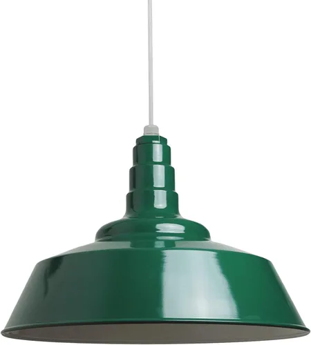 Miniatura 15 de Steel Lighting Co. Manhattan Warehouse Light Lámpara colgante montada en el techo Cúpula de 20 pulgadas Montaje al ras Luz de granero