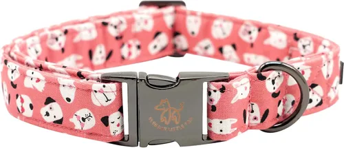 Miniatura 33 de Elegant little tail Collar para perro de Pascua, collar de perro con estampado de huevos de conejo, collar para mascotas, collar rosa para perros