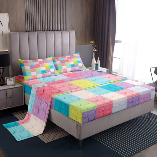Miniatura 35 de Feelyou Juego de sábanas para niños con diseño de aguacate, ropa de cama bonita con frutas para niños y niñas, 1 sábana encimera y 1 sábana bajera