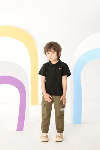 Miniatura 4 de Feidoog Pantalones deportivos de algodón sólido con cintura elástica para niños pequeños, paquete de 23