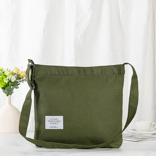 Miniatura 65 de Covelin - Bolsa de hombro informal de lona para mujer, estilo bohemio y retro, bolsa de mano, bolso cruzado, tamaño grande