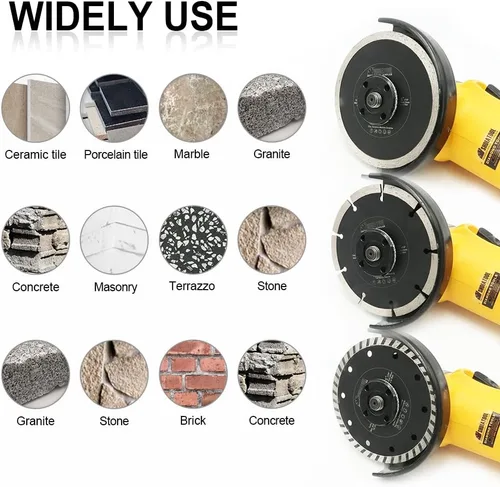 Miniatura 3 de SHDIATOOL Kit de discos de corte de hojas de sierra de diamante de 4 pulgadas para rueda de corte segmentada de azulejos de porcelana 7/8 "o 5/8