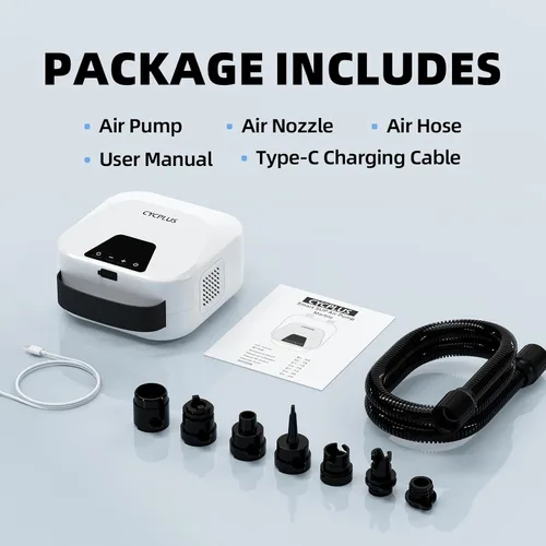 Miniatura 9 de CYCPLUS 20PSI High Pressure Smart SUP Air Pump, Rechargeable Battery-Powered, Intelligent Dual Stage Inflation & Deflation, Auto-Off Air Pump for