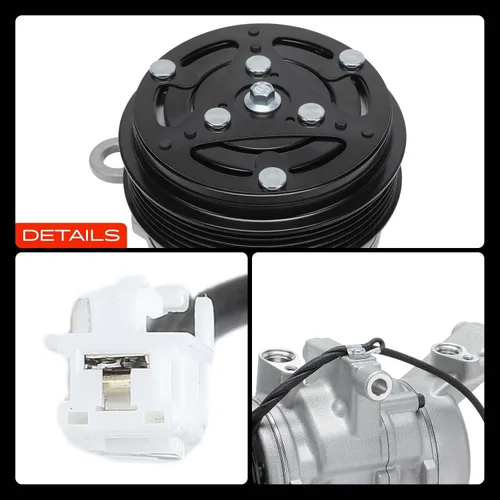 Miniatura 9 de A-Premium Compresor de aire acondicionado CA con embrague compatible con Mazda 3 2004-2009, 3 Sport 2009, 5 2006-2010, 2.0L 2.3L