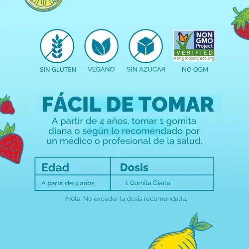 Miniatura 8 de MaryRuth Organics Vitaminas para niños Multi Sin azúcar Suministro para 2 meses Gomitas multivitamínicas para niños de 2 años en adelante