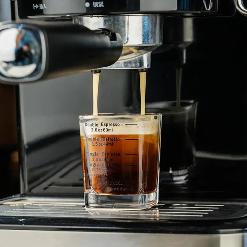 Miniatura 6 de BCnmviku -Vasos corto, taza medidora, taza de espresso, Líquido, vidrio pesado, vaso de vino 2 juegos de 26, para medición gradual 1 onza, 6 BC01