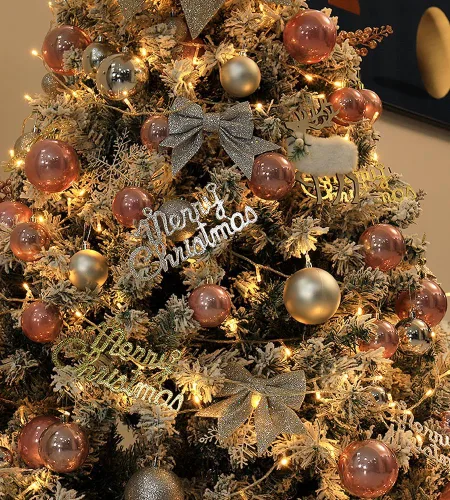 Miniatura 132 de AMS Esferas de Navidad de 2.36 pulgadas/60mm, 34 unidades, adornos grandes, decoraciones para fiestas, inastillables, colgantes festivos para Negro