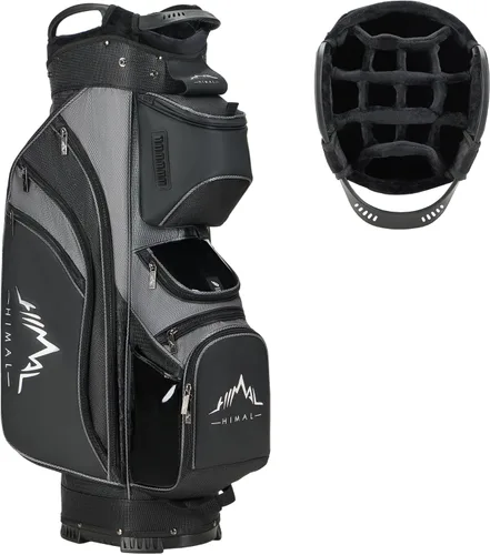 Miniatura 10 de UNIHIMAL Bolsa de carrito de golf de 14 vías con divisor de longitud completa, bolsa de golf de piel sintética de alta calidad con parte superior