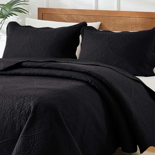 Miniatura 316 de MOONLIGHT20015 Edredón tamaño King (106 x 96 pulgadas) con 2 fundas de almohada (20 x 36 + 2 pulgadas) para todas las estaciones, juego de cama Azul