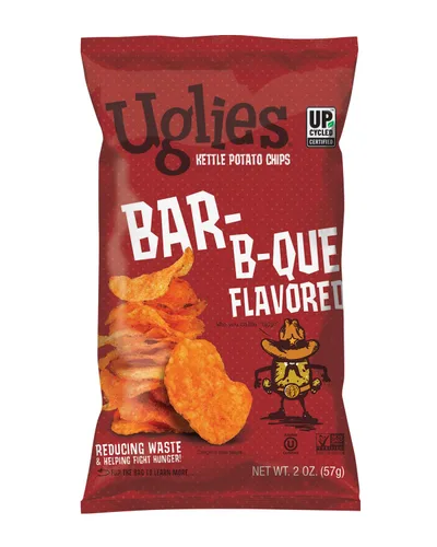 UGLIES Patatas fritas cocidas en hervidor de agua, aperitivos sin gluten, patatas fritas Kosher, aperitivos sin OMG para niños u oficina, bolsas de
