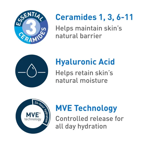 Miniatura 11 de CeraVe Gel hidratante ultraligero, gel hidratante facial para hombres y mujeres con ceramidas, niacinamida, ácido hialurónico, sin fragancia, sin