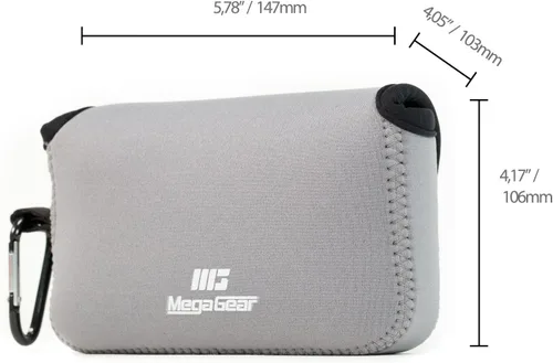 Miniatura 2 de MegaGear Fujifilm X100F, X100T, X100S - Funda de neopreno ultraligera para cámara, con mosquetón, color gris, MG1095