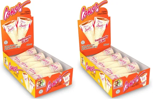 Miniatura 6 de Las Sevillanas Conos de obleas rellenos de Cajeta – Dulce de Leche – Dulce de Leche – Dulce de Leche – Waffle crujiente – Perfecto para aperitivos
