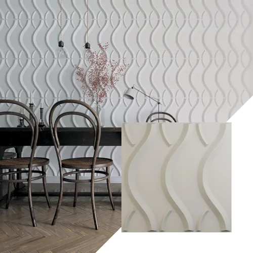 Miniatura 11 de Ekena Millwork WP20X20NXWH 19 5/8 pulgadas de ancho x 19 5/8 pulgadas de alto Nexus EnduraWall Decorativo 3D Panel de Pared Cubre 2.67 pies cuadrados