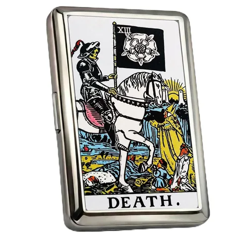 Miniatura 9 de Cartera de metal con diseño Art Deco de estilo vintage versátil para tarjetas y dinero en efectivo, con capacidad para tarjetas de crédito, tarjetas