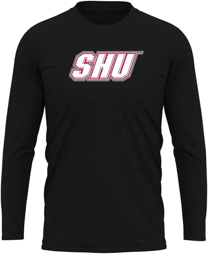Miniatura 104 de Camisa deportiva de manga larga oficial de la NCAA Collegiate para hombre, colección negra con logotipo primario