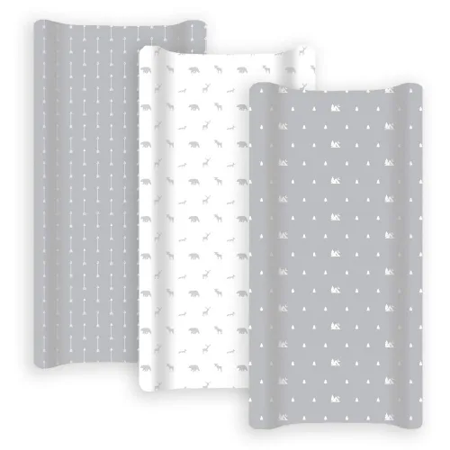 Miniatura 10 de GROW WILD Juego de 3 fundas para cambiador, algodón suave y elástico, funda para cambiador de bebé, fundas para cambiador de pañales para niñas