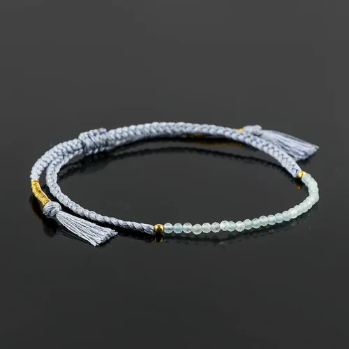 Miniatura 27 de Thecraftman - Pulsera trenzada de cuentas naturales, cristales energéticos, regalo para ella, pulsera de protección de hilo trenzado de mano