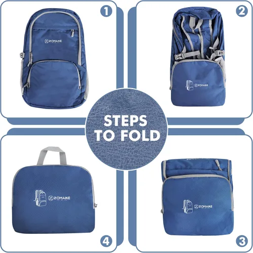 Miniatura 5 de Zomake - Mochila ligera de 30 l, resistente al agua, para senderismo, viajes, plegable, para camping y al aire libre