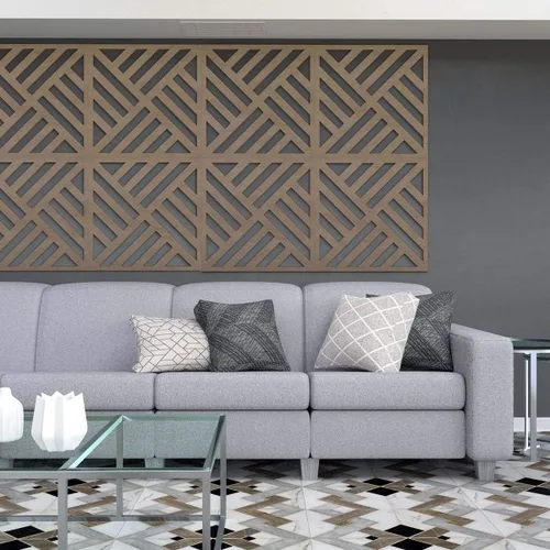 Miniatura 17 de 15 3/8"W X 15 3/8"H Medium Fairplay Decorativos Madera Calado Paneles De Pared, Abedul Birch