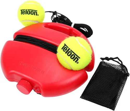 Entrenador de tenis solo Teloon, pelota de rebote con cuerda para herramienta de entrenamiento de tenis para práctica personal para adultos o niños