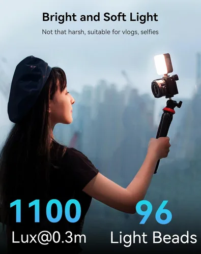 Miniatura 2 de SmallRig P96 Luz de Vídeo LED, Luces de Cámara Portátiles, 96 Perlas LED para Iluminación de Vídeos Fotográficos, Recargable 2200mAh CRI 95+