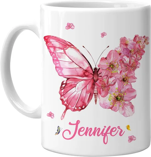 Miniatura 12 de Hyturtle Taza Personalizada de Mariposa - Regalos Inspiradores para Niñas, Mujeres y Amigas - Regalos de Cumpleaños para Amantes de las Mariposas