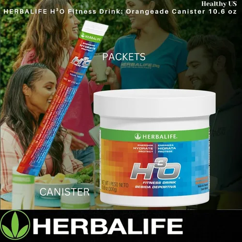 Miniatura 8 de Herbalife H³O Fitness Drink: recipiente de Orangeade de 10.6 oz (300 g), mezcla de carbohidratos para energía inmediata, energiza, hidrata, protege