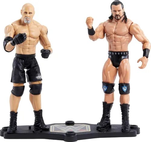 Miniatura 3 de Mattel WWE Championship Showdown - Juego de 2 figuras de acción y accesorios, serie #8 Drew McIntyre vs Goldberg Collectible, 6 pulgadas
